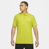 Nike Men's Football Polo In Bright Cactus,black,white