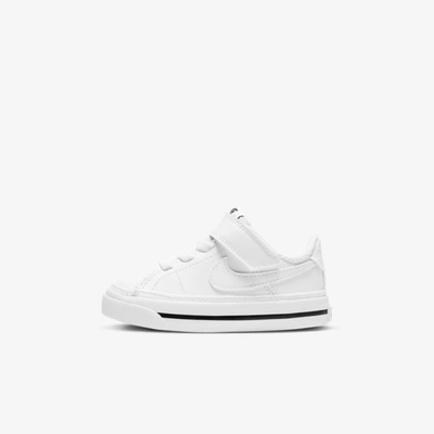 Nike Court Legacy Baby/toddler Shoes In White,black,white