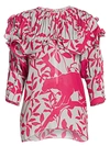 Johanna Ortiz Women's Same Old Song Floral Blouse In Magenta