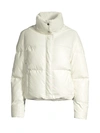 Apparis Women's Camila Vegan Leather Puffer Jacket In Ivory