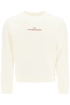 MAISON MARGIELA SWEATSHIRT WITH UPSIDE DOWN LOGO EMBROIDERY