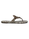 TORY BURCH MILLER METAL PRINT LEATHER THONG SANDALS,400013526716