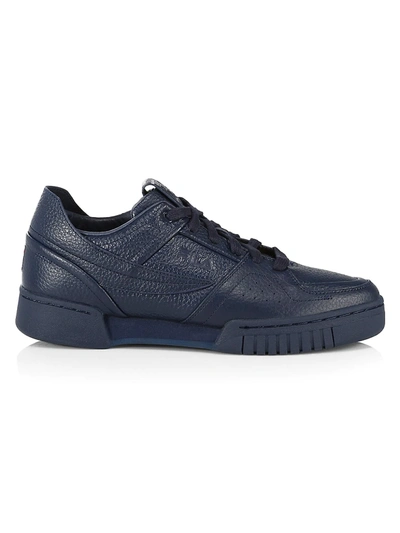 Fila Centa Leather Chunky Sneakers In Dress Blue