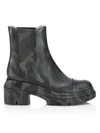 Stuart Weitzman Women's Norah Block Heel Platform Chelsea Boots In Black Camo