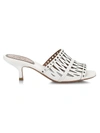 Alaïa 45 Cut-out Mules In Leather In White