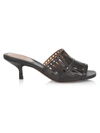 Alaïa Black Openwork Decoupe Sandals In Noir