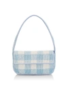 STAUD TOMMY GINGHAM BEADED BAGUETTE,0400013433777