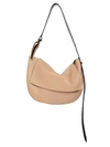 Chloé Kiss Leather Hobo Bag In Sandy Beige