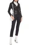 Muubaa Admiral Quilted Leather Biker Jacket In Black