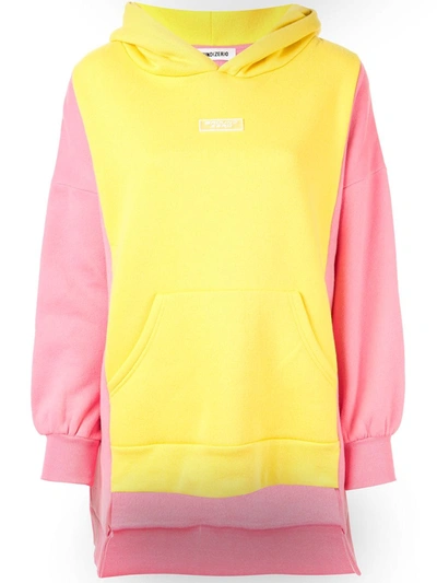 Ground Zero Two Tone Asymmetric Hoodie In Yellow