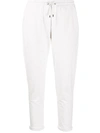 Brunello Cucinelli Cropped Drawstring Track Pants In Neutrals