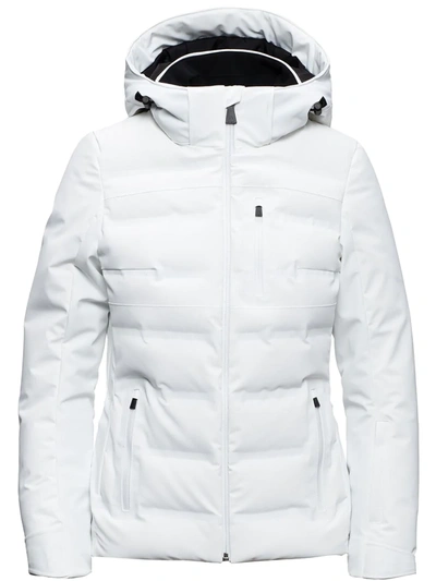 Aztech Mountain Nuke Hooded Quilted Down Ski Jacket In White