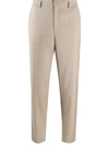 Filippa K Emma Cropped Straight Trousers In Desert Taupe