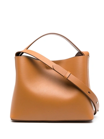 Aesther Ekme Mini Sac Leather Bag In Brown