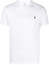 Polo Ralph Lauren White Crewneck T-shirt With Pony Embroidery On The Front