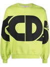 Gcds Cotton Crew-neck Sweatshirt In Green