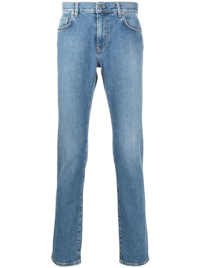 Moschino Classic Slim Cut Jeans In Denim