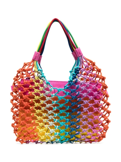 Stella Mccartney Rainbow Net Bag In Pink