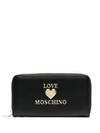 LOVE MOSCHINO LOGO-LETTERING CONTINENTAL WALLET
