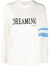 Alberta Ferretti Dreaming Cotton Jersey Sweatshirt In Neutrals