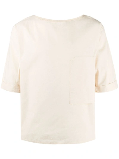 Alchemy Patch-pocket Round-neck T-shirt In Neutrals