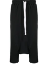Alchemy Cropped Drop-crotch Stretch-cotton Trousers In Black