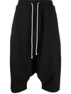 Alchemy Cropped Drop-crotch Stretch-cotton Trousers In Black