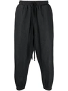 Alchemy Cropped Drop-crotch Stretch-cotton Trousers In Black