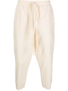 ALCHEMY CROPPED DRAWSTRING COTTON TROUSERS