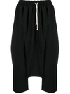 Alchemy Cropped Drop-crotch Stretch-cotton Trousers In Black