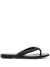 GIANVITO ROSSI BRAIDED FLIP FLOPS