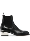 ALEXANDER MCQUEEN SQUARE-TOE ANKLE BOOTS