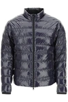 Moncler Agar Nylon Laqué Down Jacket In Navy