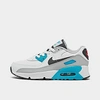 Nike Little Kids' Air Max 90 Casual Shoes In White/iron Grey/chlorine Blue