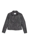 Cupcakes And Cashmere Faux Leather Moto Jacket In Charcoal