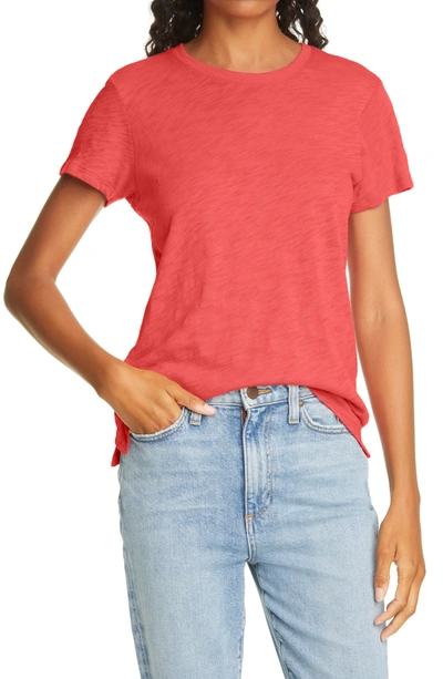 Atm Anthony Thomas Melillo Crew Neck Slub T-shirt In Rose