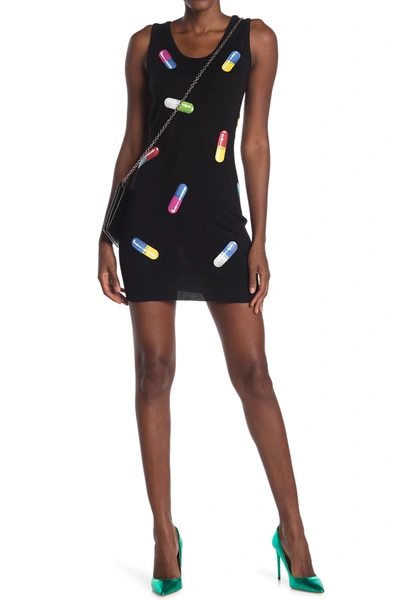 Moschino Women's Pill-print Virgin Wool Tank Dress In Multi