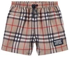 BURBERRY BURBERRY BEIGE VINTAGE CHECK SHORTS,8026462-A7028