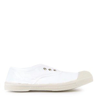 Bensimon White Elasticated Canvas Sneakers - Elly
