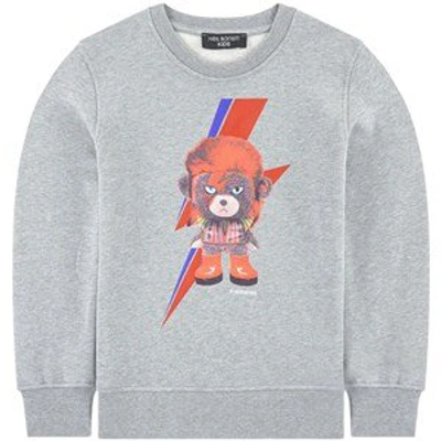 Neil Barrett Kids'  Graphic Sweatshirt In Grey