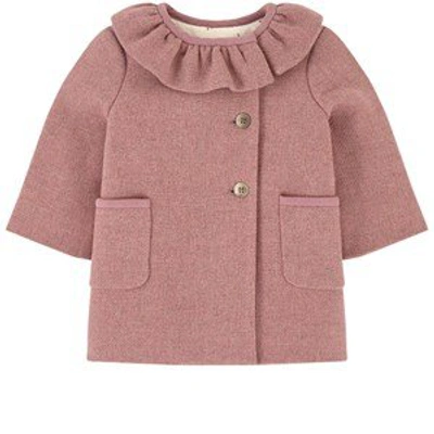 Bonpoint Babies'  Pink Woollen Coat