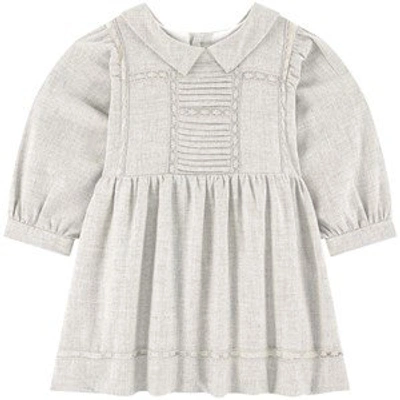 Bonpoint Babies'  Grey Embroidered Dress