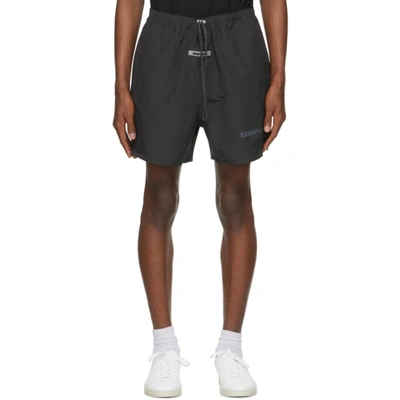 Essentials Black Volley Shorts