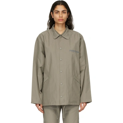 Essentials Khaki Souvenir Jacket In Moonstruck