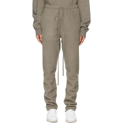 Essentials Taupe Polar Fleece Lounge Pants In Umber