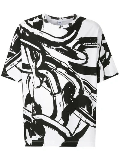 Àlg Oversized Printed T-shirt In Black