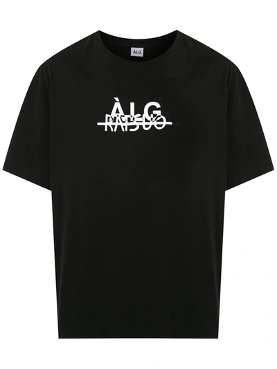Àlg Graphic-print Short-sleeve T-shirt In Black