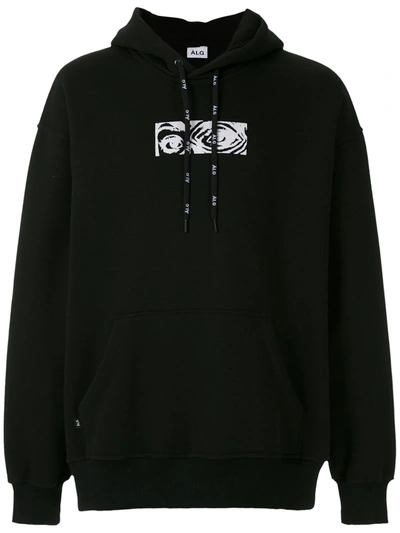 Àlg Ratsuo Eyes Oversized Hoodie In Black