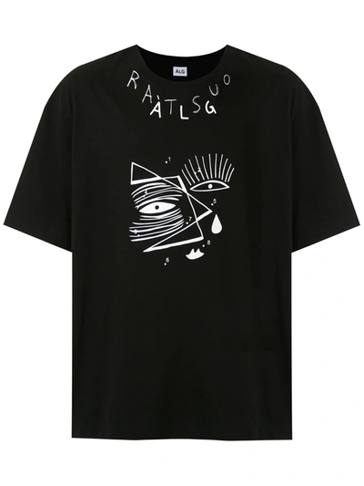 Àlg Ratsuo Eyes Oversized T-shirt In Black