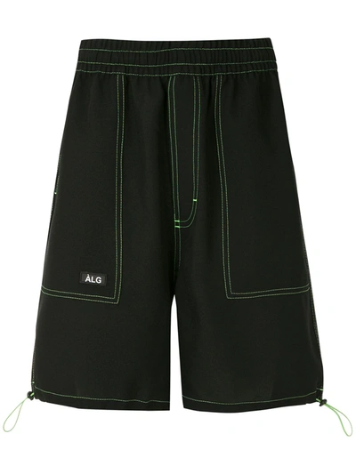 Àlg Contrast-stitching Bermuda Shorts In Black